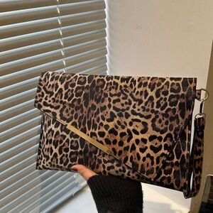 Leopard Print Clutch Bag